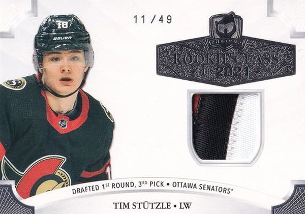 patch RC karta TIM STUTZLE 20-21 UD The CUP Rookie Class of 2021 /49